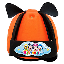 Mũ bảo vệ đầu cho bé BabyGuard (Cam) logo Mickey